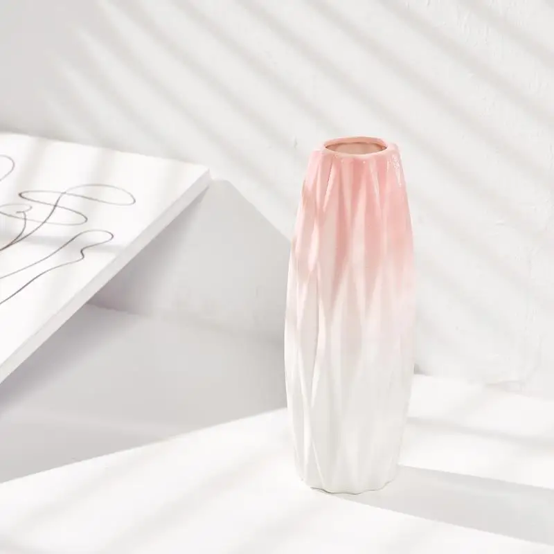 Nordic Gradient Color Vase Flower Aesthetic Hydroponic Ikebana Modern Small Vase Design Creativity Vazen Luxury Home Decor FYVS 3