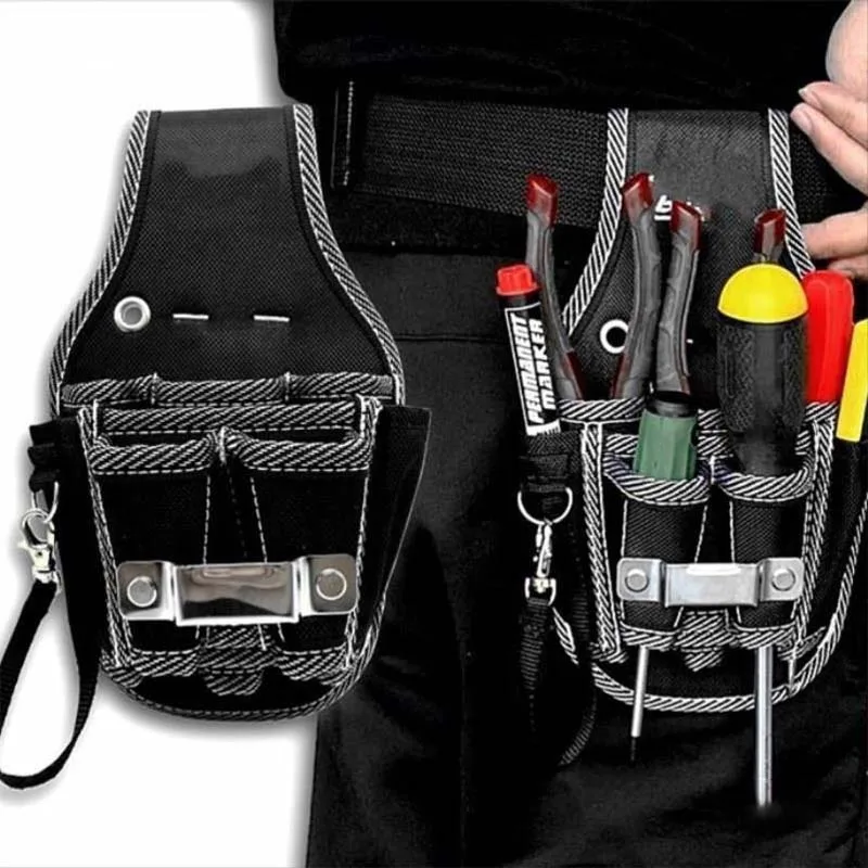 하이 퀄리티 도구 허리 팩 벨트 유틸리티 키트, 거치대 나일론 원단 도구 키트, 전기기사 허리 포켓 파우치 가방, 9 in 1