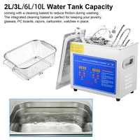 Ultrasonic Cleaner Ultrasound Cleaning Machine With Heated Washing 6L 10L Professional Home Commercial Ultrasonic Cleaner 6