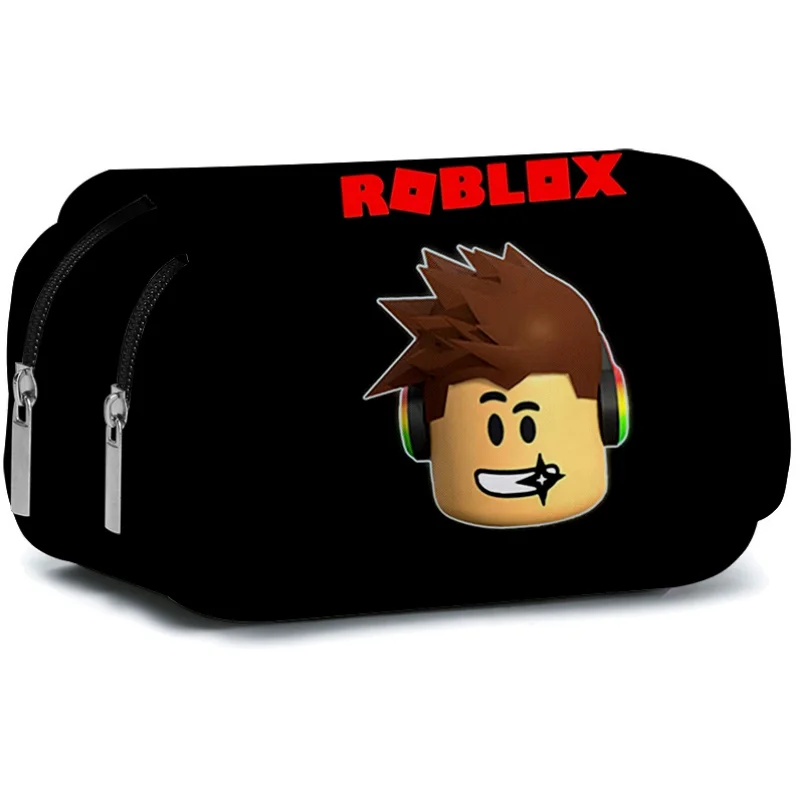 New Game Roblox Double Layer Flip Pen Bag Polyester for Primary and  Secondary School Students Stationery Box Christmas Gift Toy