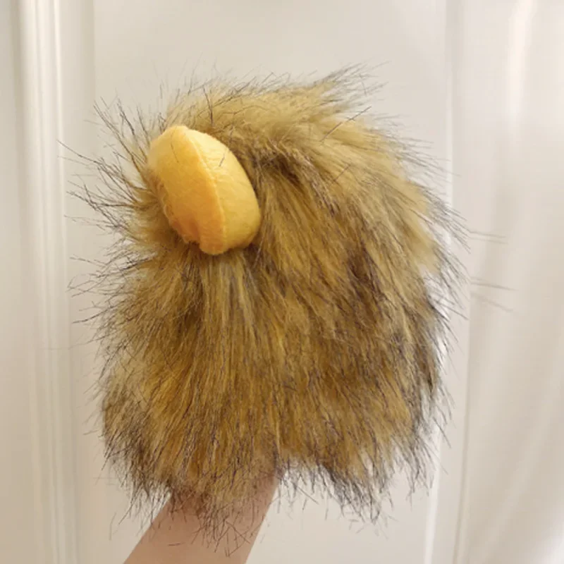 Cat Costume Cute Lion Mane Wig Hat for Cat Puppy Dog Decor Accessories Lion Kitten Cat Wig Fancy Hair Cap Halloween Pet Supplies