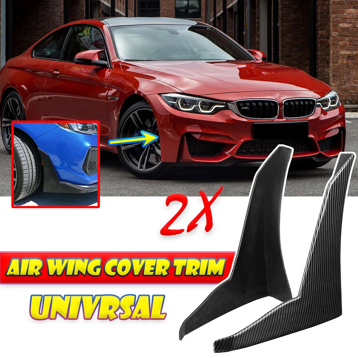 2pcs Universal Car Side Fender Vent Air Wing Cover Trim Bumper Lip Side  Splitter Winglet For Subaru Wrx Sti For Honda For Toyota - Mudguards -  AliExpress