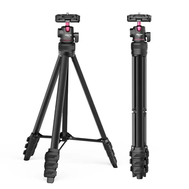 Ulanzi TT51 Portable Tripod Suit for Phone Digital Compact Camera with 360 Rotation Ballhead Phone Clamp Lightweight Tripod