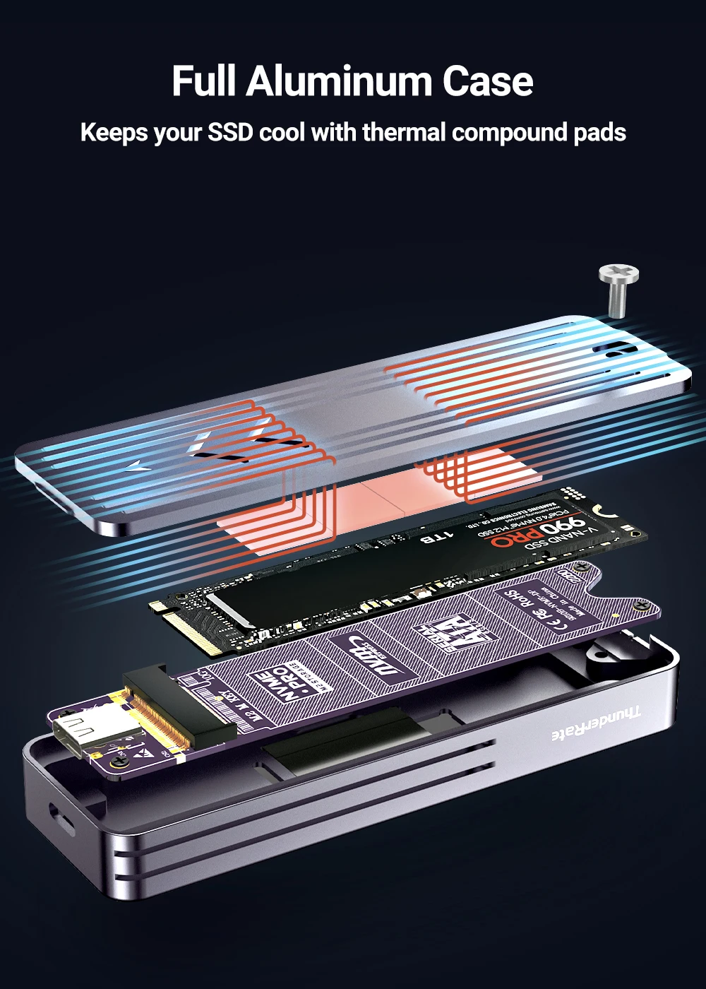 JEYI Visual Inteligente M.2 NVMe SATA SSD