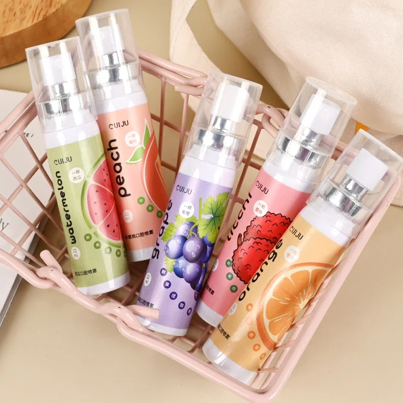 22MLPortableBreathFreshenerEliminatesBadBreathOralCareSprayLongLastingGrapesOrange