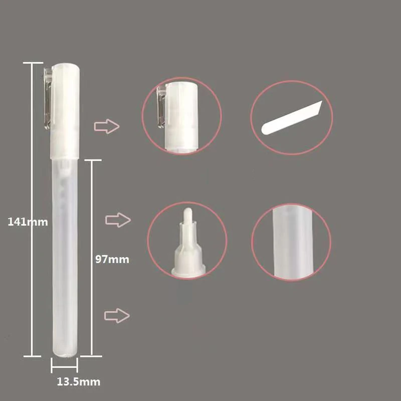 크리에이티브 플라스틱 빈 펜 막대 5mm 6.5mm 8mm 10mm 30mm 배럴 튜브, 그래피티 펜 액체 분필 마커 페인트 펜 액세서리