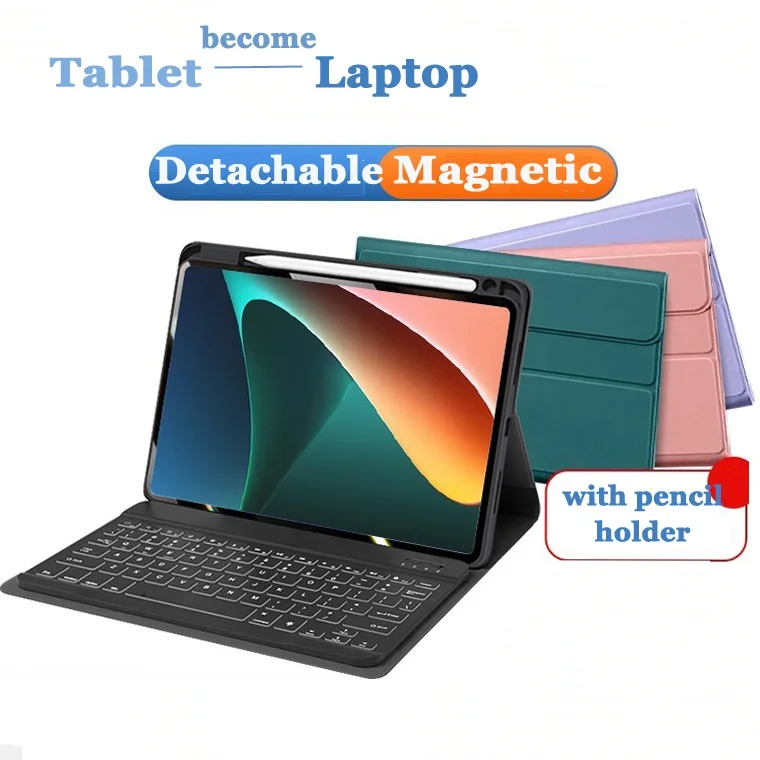 

Backlit Keyboard Case for Xiaomi Pad 6 Pro 2023 11 5 Pro 11inch 5 11inch with Pencil Slot for Xiaomi Pad 6 11" with Pen Holder