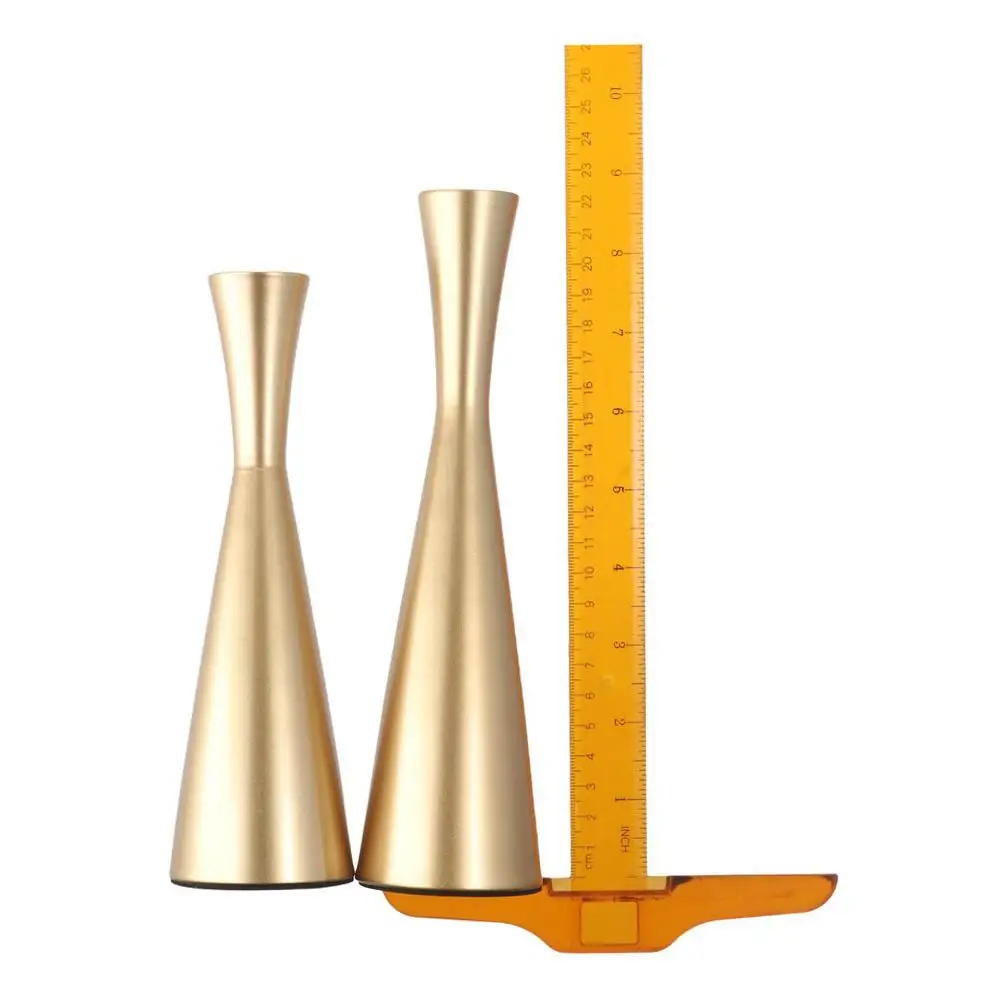 Dinning Decor Gold Candle Holders Iron Metal Taper Candlestick Holders Candle Stand Table Decorative Wedding Dinning Party Decor candle holders