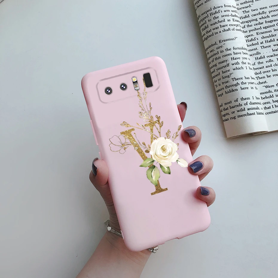 Chic Soft Silicone Phone Case with Cute Letters