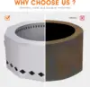 Stainless Steel Fire Pit - Smokeless Portable Design Woodpellet Firepits 3
