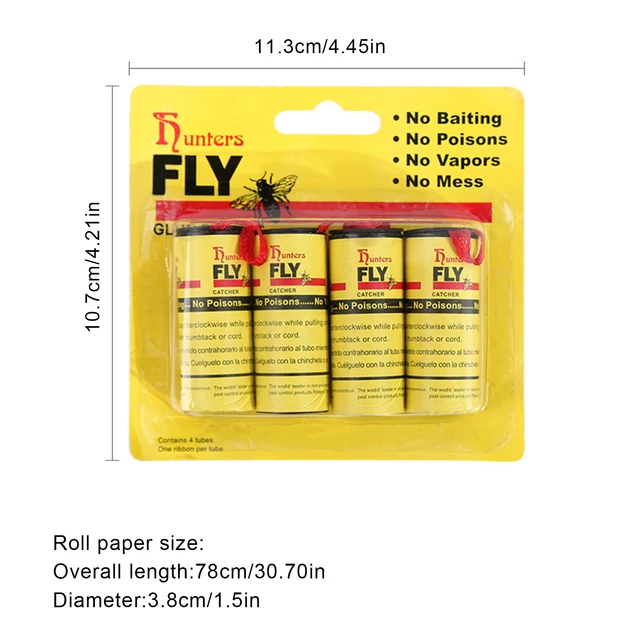 4 Tekercscsík Beltéri És Kültéri Ragadós Légycsapda Egyedi Tervezési Légypapír -Szalagkapó Növények Otthon - Image 6