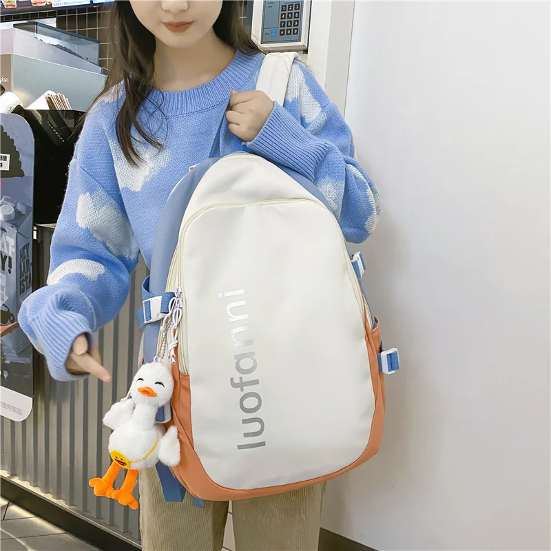 Trendy Girl Travel Student Bag Cool Female Waterproof College Backpack Lady Nylon Laptop Backpack Book Fashion Women School Bags