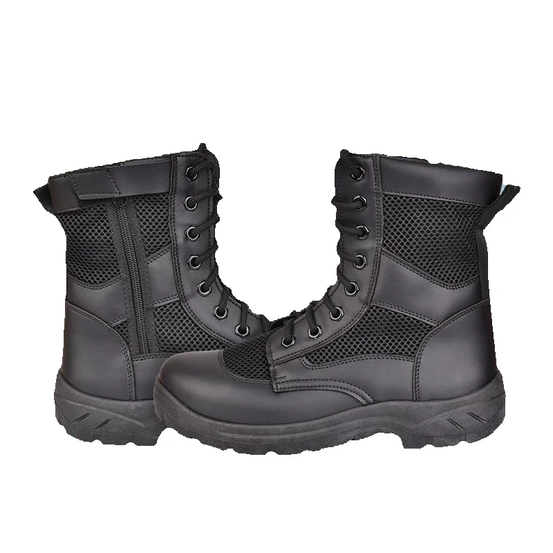 European Warm Series Summer For Men And Women, Zipper Mesh Breathable Ultra-light Combat Boots, Security Shoes, Tactical Training Boots_voghion.com