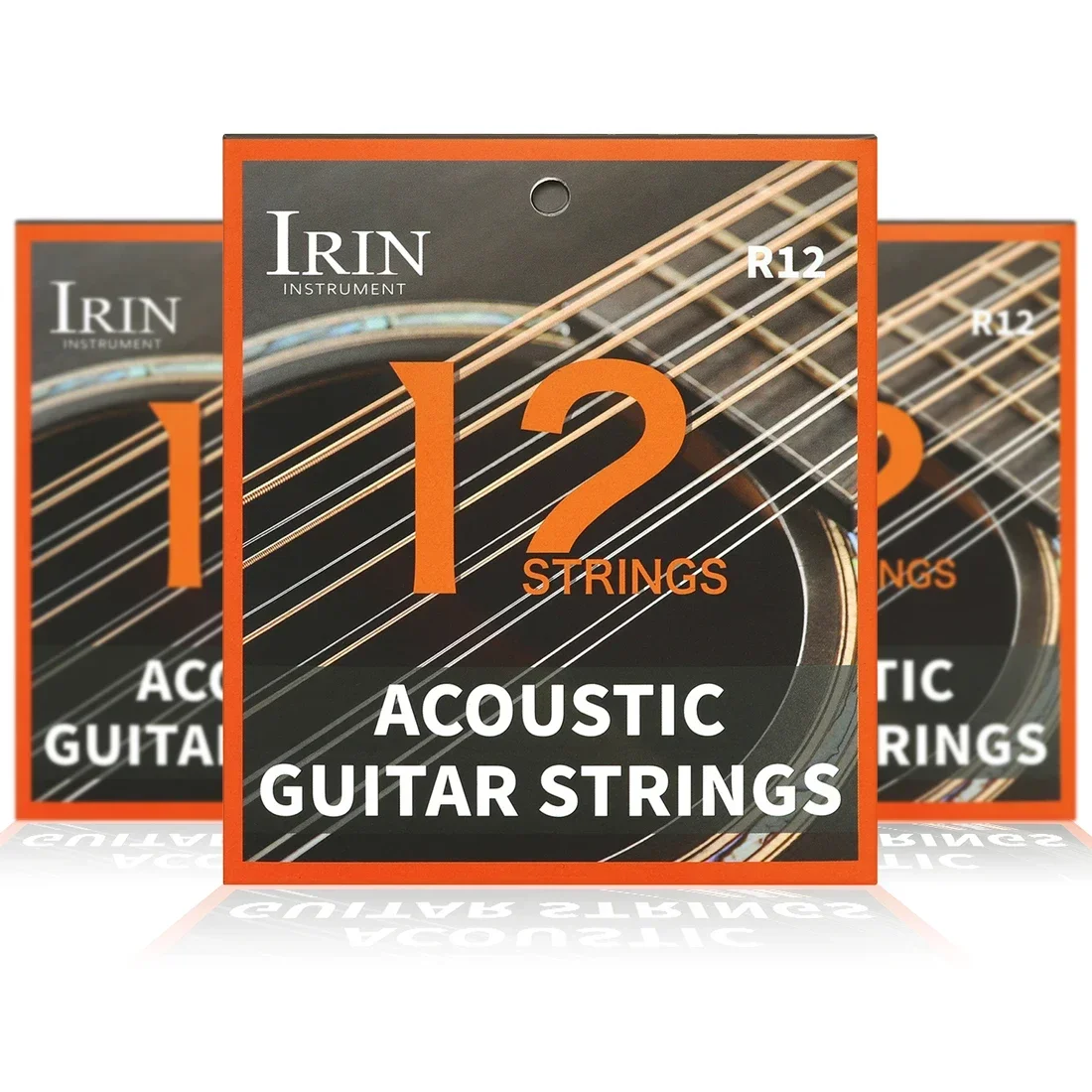 

IRIN R12 Acoustic Guitar String Phosphor Bronze 12Pcs Folk Guitar String Hexagonal Alloy Antirust Wire Guitar Parts & Accessory
