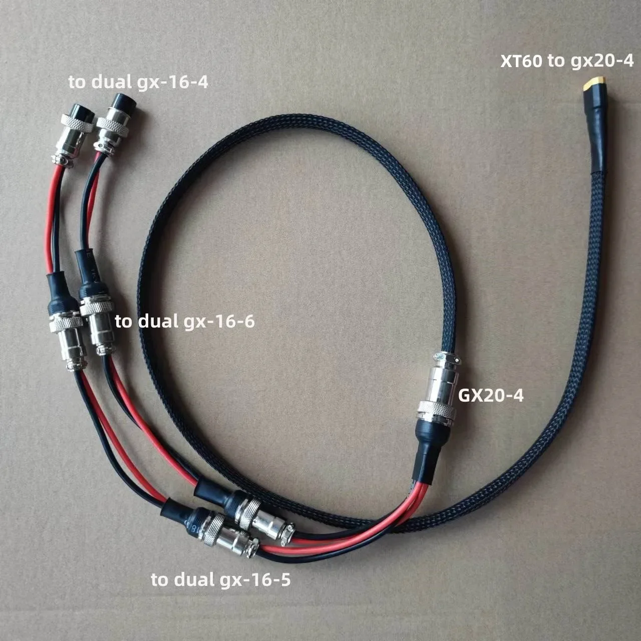 Lithium battery charger Power cableXT60 to gx20-4to dual gx-16-6to dual gx-16-5togx-16-4 Output power cable Lithium ion