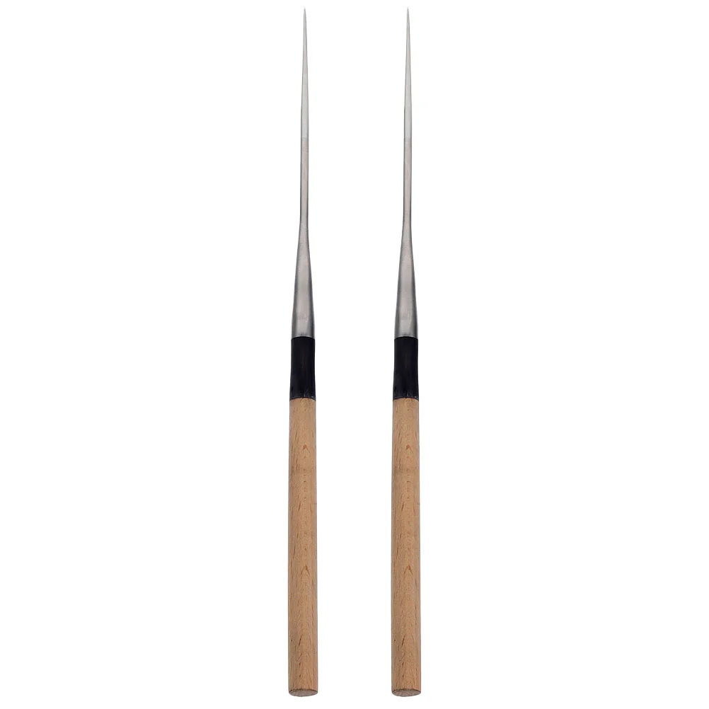 

2 Pcs Sashimi Chopsticks Stainless Steel Anti-skid Picnic Comfortable Grip Smooth Non-slip Reusable Sushi Japanese Style