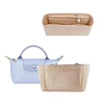 Felt Cosmetic Bag Insert Organizer fit Matelasse Shoulder Bag Timid Bag Storage,Finishing Inner Bag Liner for Longchamp Mini Bag 1