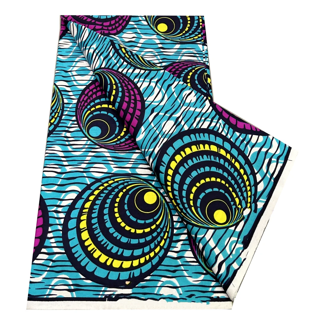 Veritable Dutch Guaranteed Super Real Wax Print Fabric Hollandais Pagne Africa Dress Cotton Wax Pagne Tissu 6yards