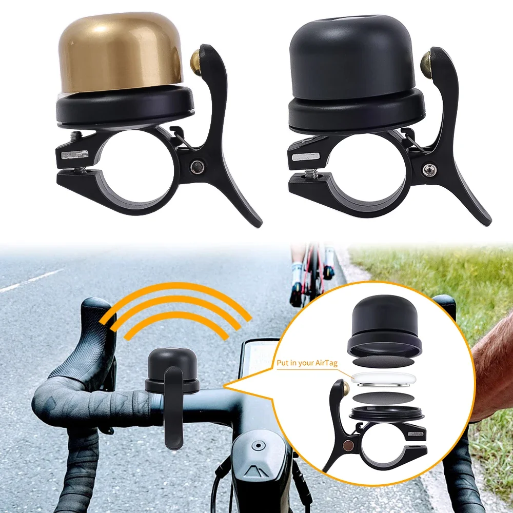 

Classic Bike Bell for Apple AirTag Air Tags Holder Hidden in Bell Waterproof Aluminum Holder Case For AirTag Bike Mount Bracket