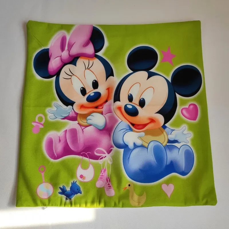 Anime Cartoon Mickey Minnie Mermaid Princess Decorative/Nap Pillow Cases Cover Pillowsham Cushion Cover for Baby Kids 45x45cm