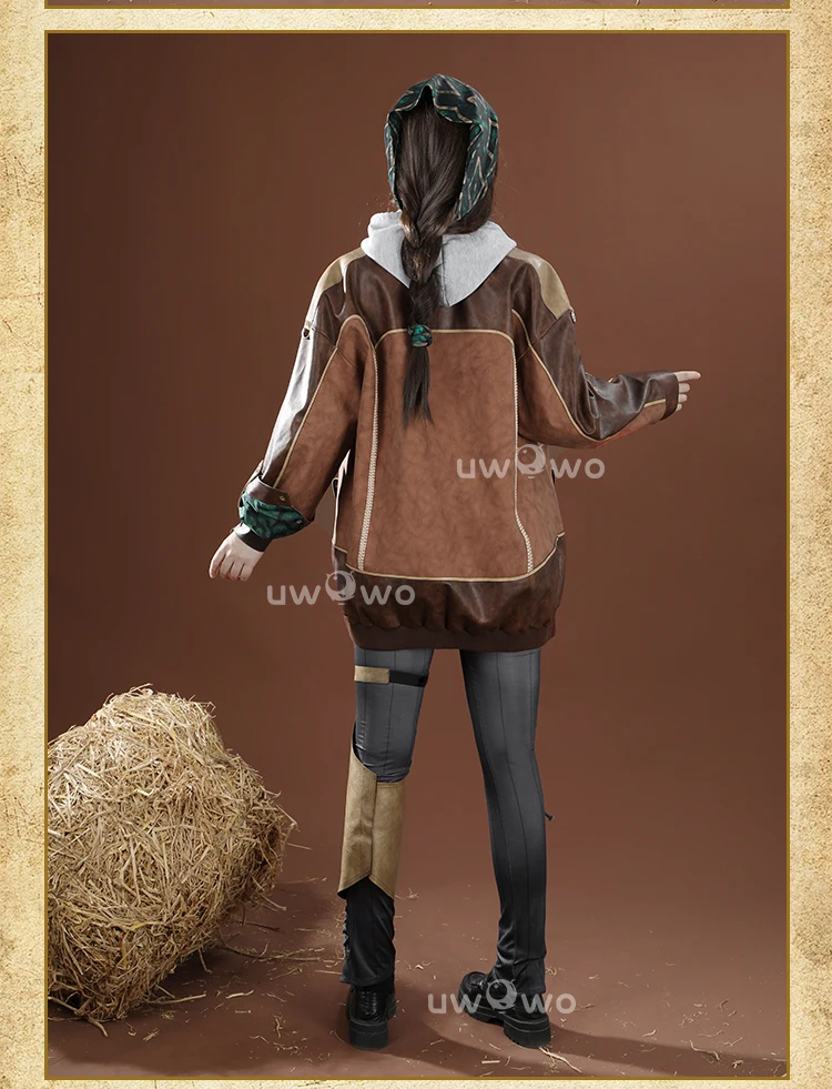 Alma Cosplay Kostüm Monster Hunter Wilds mit Brille für Frauen 4