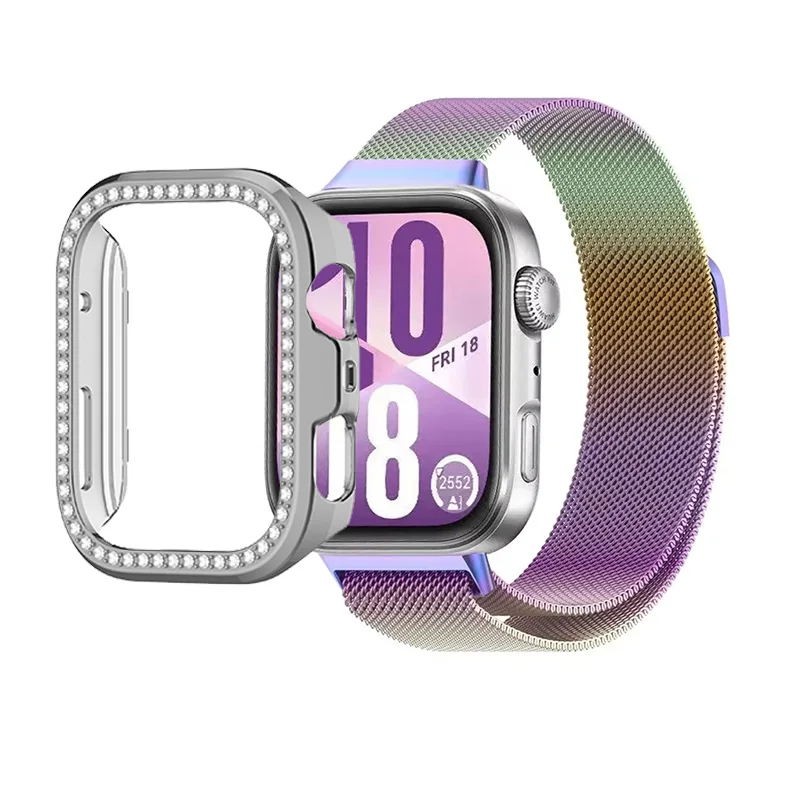 Diamond Case with Strap - All-Around Hollow PC Protective Bumper Frame
