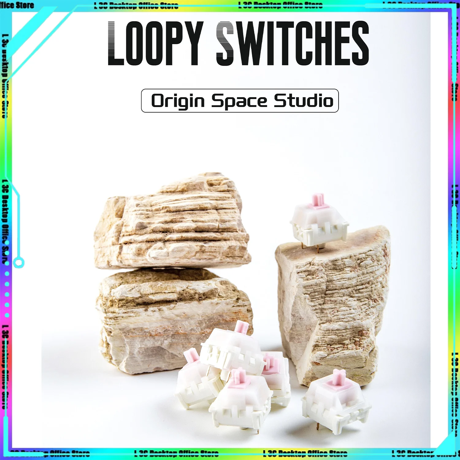 

Переключатели для клавиатуры Loopy, оригинальные, для космической студии, под заказ, оси для клавиатуры, верхняя и нижняя крышка, Pom PA66, 3,6 мм, центр оси LY