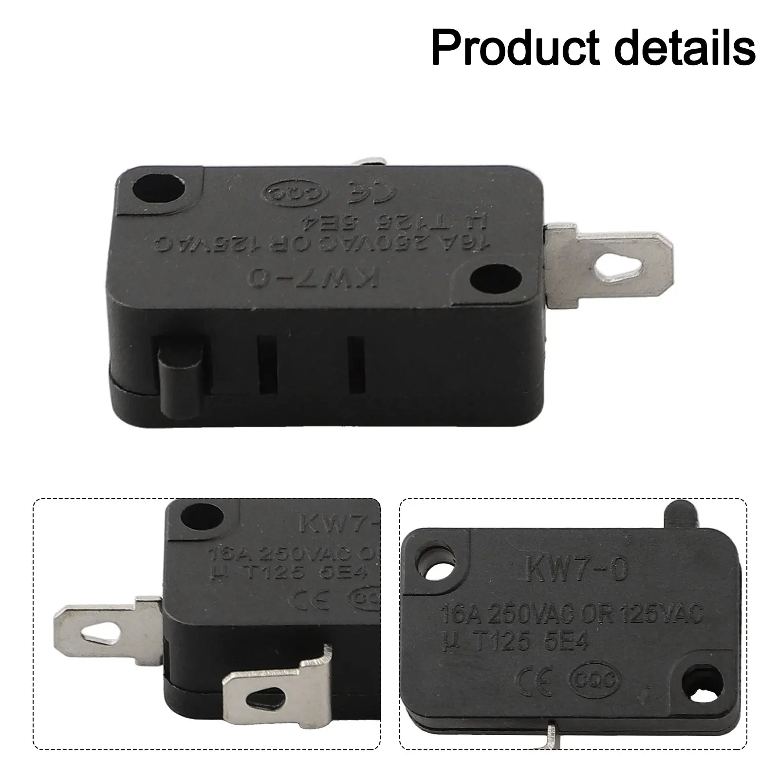 1PCS KW7-0 16A Microwave Oven Door Mi-cro Switch Fit For Microwave Washing Machine Rice Cooker 16A 220V