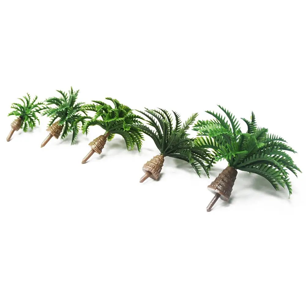 Model Miniature Forest Plastic Toy Trees Bushes Rainforest Diorama Supplies  Mini Coconut Palm Plant Crafts Train Scenery Large Pine