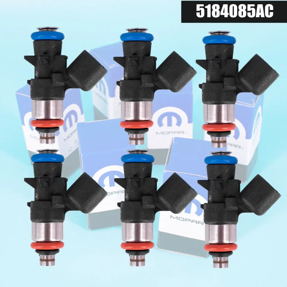 

6Pcs OE 5184085AC Mopar Fuel Injectors Fits For Chrysler Dodge Ram Jeep 3.6L