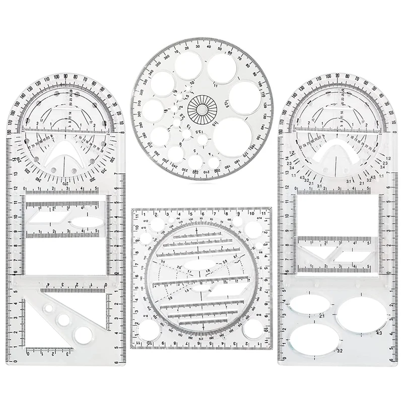 4 шт., многофункциональные геометрические строительные инструменты
