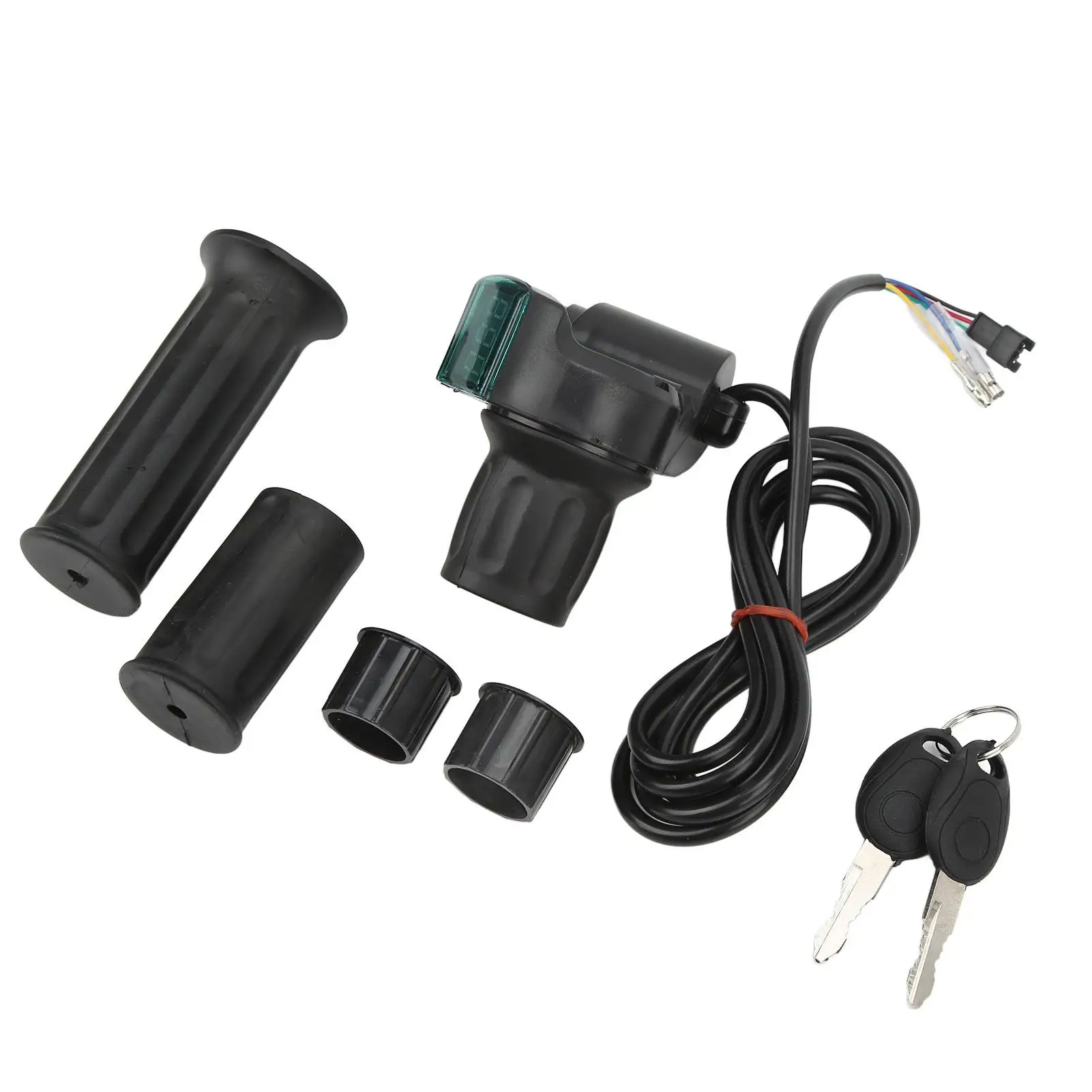 Universal for electric Bike Twist Throttle Kit with Digital Display-Right Half Grip for E-Bikes & E-Vehicles