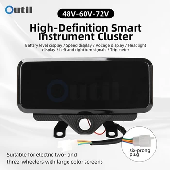 Display LCD per Triciclo Elettrico e Moto Elettrica, Contachilometri 48V 60V 72V