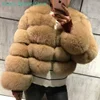 NEW Faux Waschbären Pelzmantel Frauen Jacke Luxus Mantel Frauen Winter Flauschige Jacke Dicke Warme Pelzigen Pelz Outwear 4
