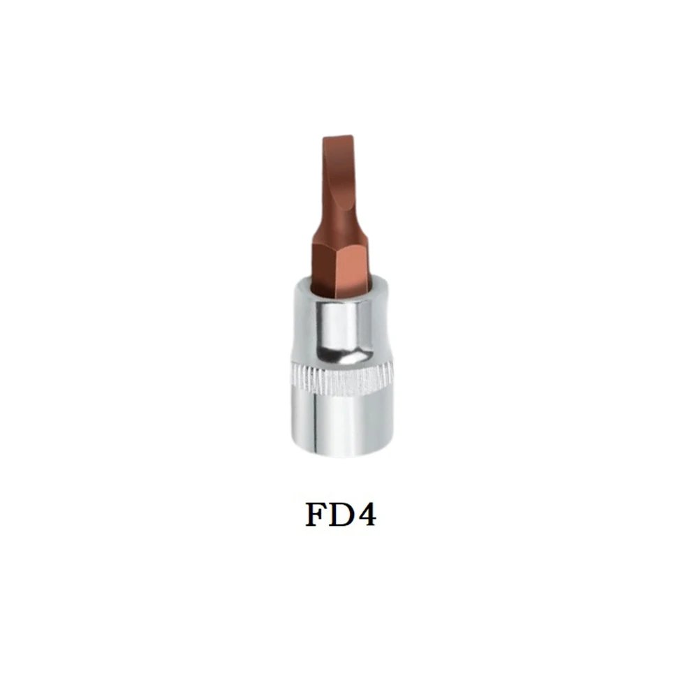 

1 шт. FD4/FD5.5 FD7 шлицевые Биты отвертки 1/4 дюйма головка привода ручные инструменты хромованадиевая сталь устойчива к коррозии