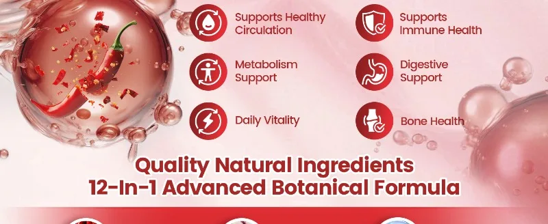 Cayenne Pepper Softgels Supplement, Supports Leg Vein