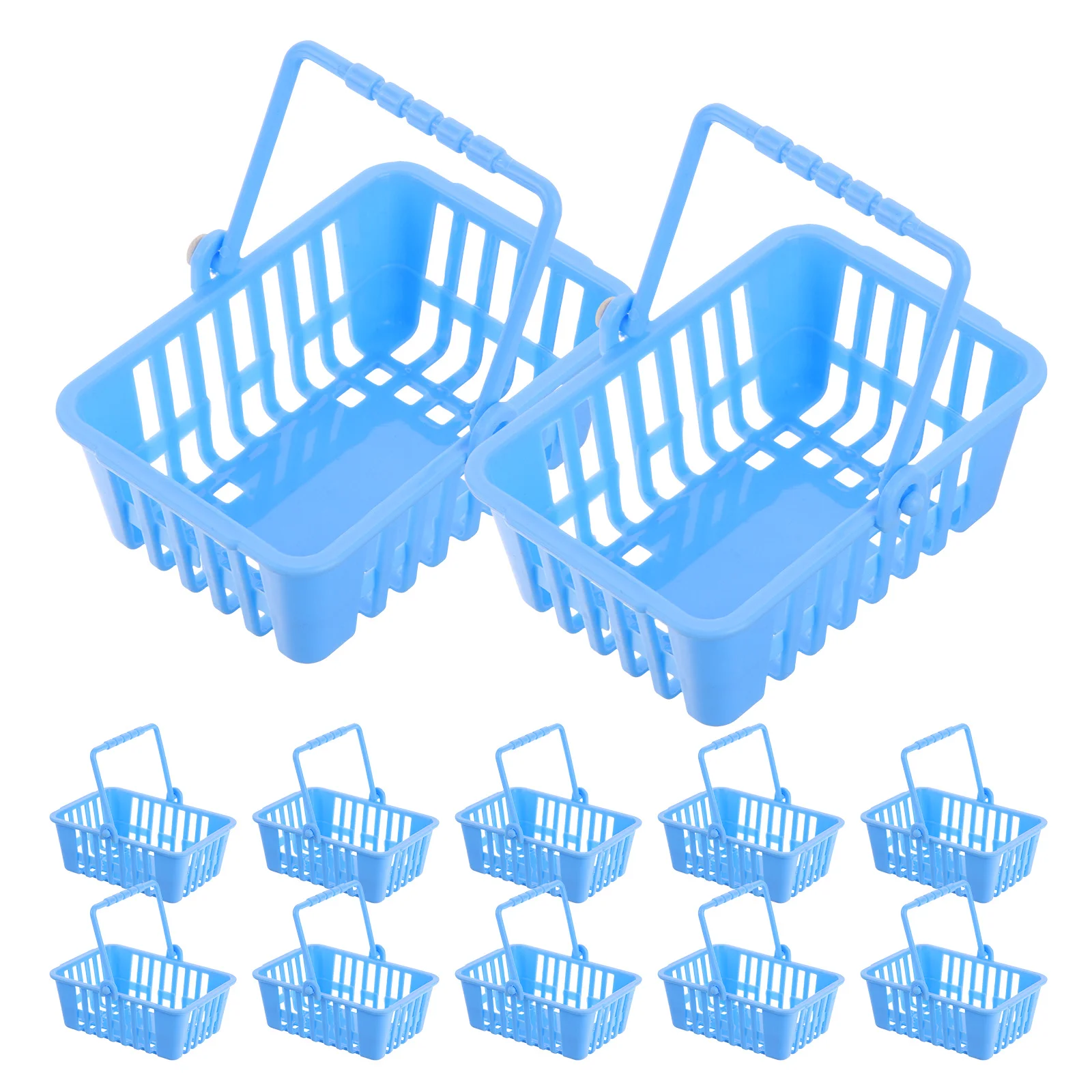 12 Pcs House Shopping Basket Tiny Mini Baskets with Handles Picnic Grocery Toy Children Room Miniature 3