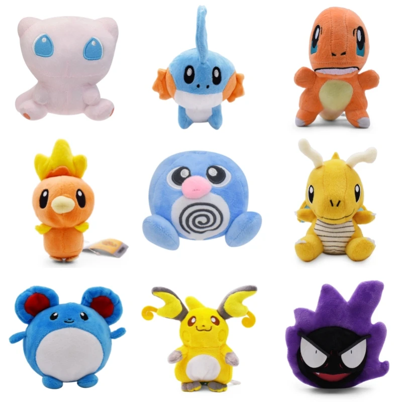 4-7.1In Kawaii Gastly Mew Mudkip Torchic Lapras Peluche Carino Raichu Charmander Poliwag Dragonite Peluche Bambola