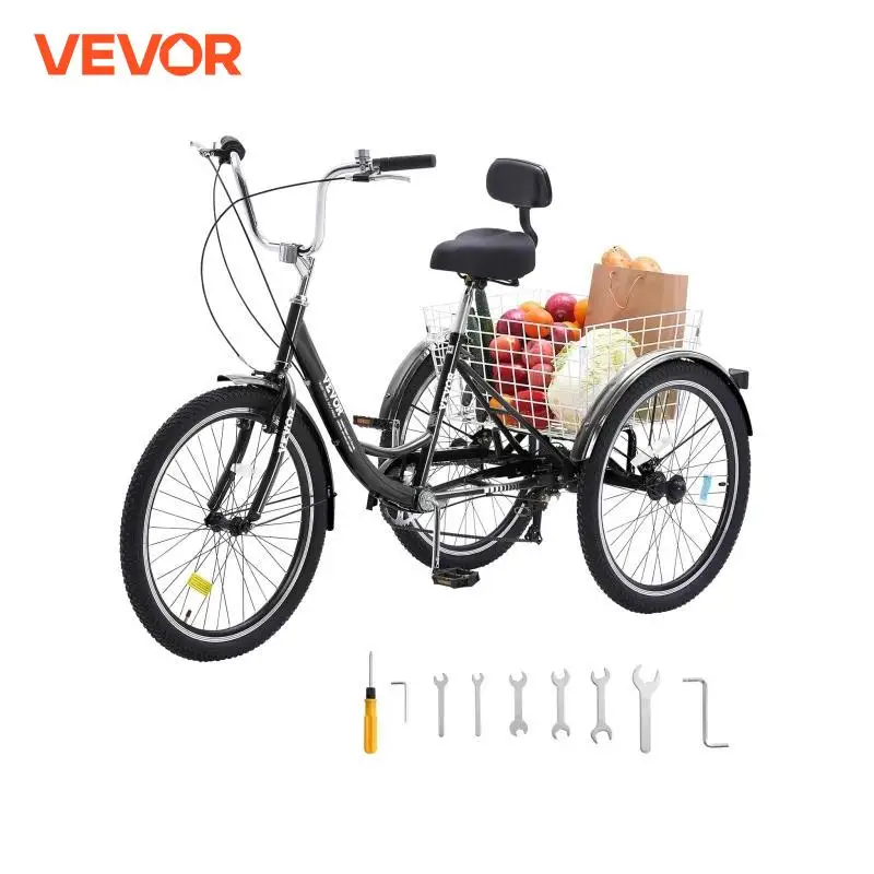20 Inch Adult 7 Speed Tricycle Bike with Basket