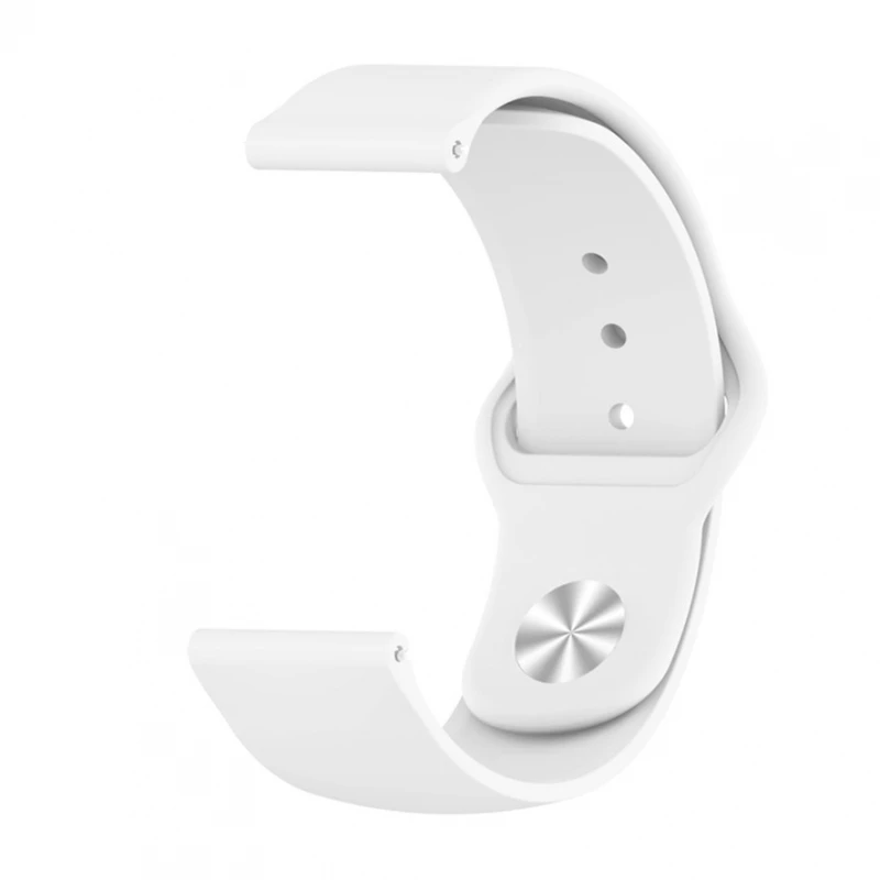 Cinturino Compatibile Con Samsung Xiaomi Garmin Huawei Pulsante 22Mm Bianco # Huawei: Orologio Gt 3 46Mm, Orologio Gt Runner, Orologio 3, Orologio 3 P