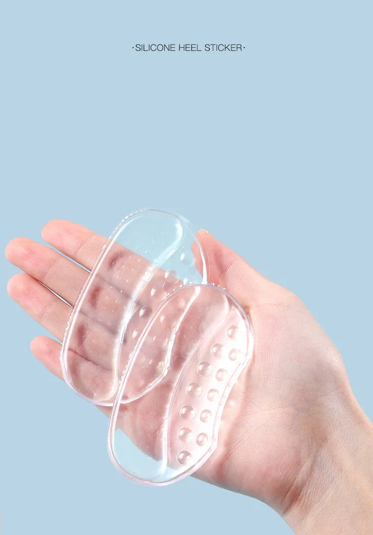High heels silicone heel cushion half-size cushion heel post suitable for anti-friction foot anti-falling 2 pairs