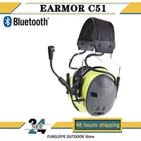 HOT!EARMOR Bluetooth 5.1 Ver C51 Electronic Noise Reduction Headset  Tactical Communication Headset Black / Blue / Red / Yellow 1