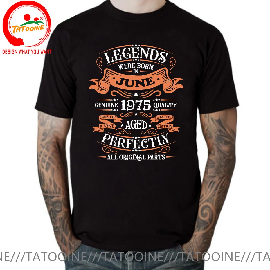 Legends Born in 1975 Aged Perfectly November September October December January Febuary March April May June July August T Shirt