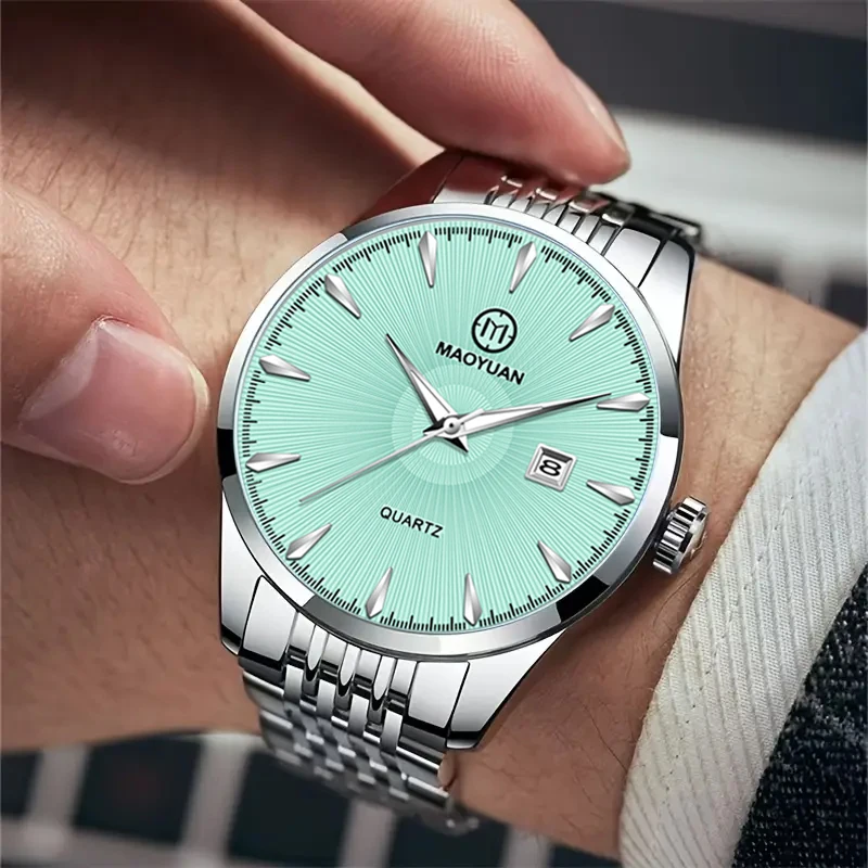2025 New Maoyuan Luxury Watch Business Waterproof Male Clock Luminous Date Stainless Steel Square Quartz Men Watch reloj hombre 3