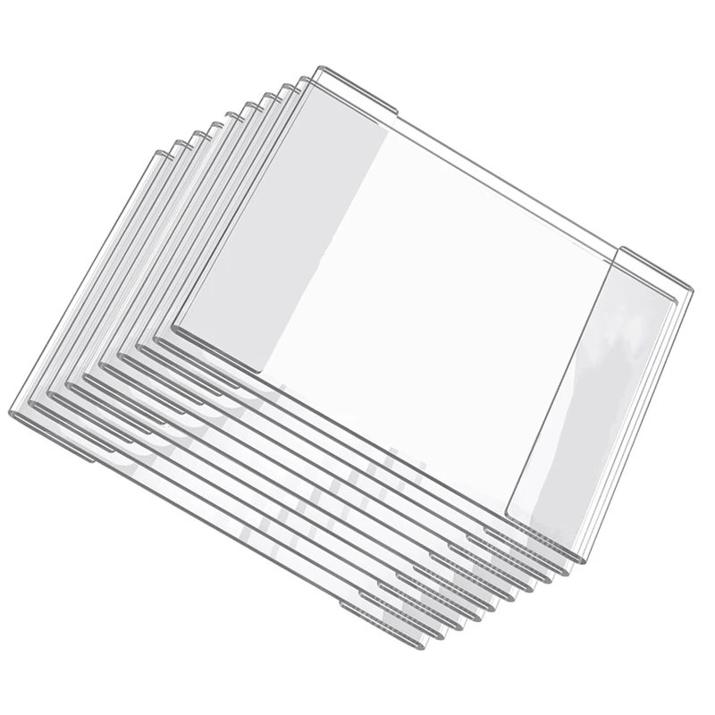 10pcs-sign-holders-with-double-sided-adhesive-tape-85x11inch-clear-for-wall-sign-memo-document-menus-display