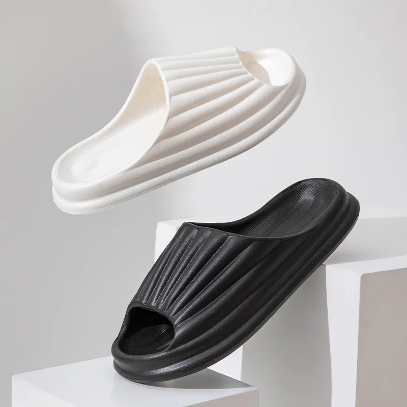 

Kidmi Fashion Stripe Women Slippers Women House Bathroom Slippers Casual EVA Soft Beach Slippers Waterproof Women Sandals 2024