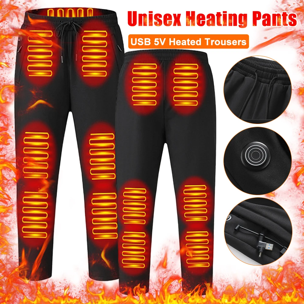 Thermal Heated Pant Casual Electric Heated Trouser USB Charging Winter Trouser Smart Pants Outdoor Hiking Pants For casual pants,hiking pants