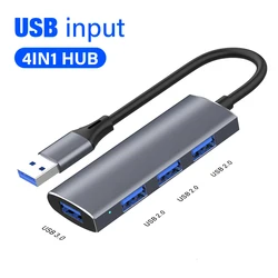 Ultra High - Speed 4 - Port USB 3.0 Hub with Type - C Splitter (USB  input)