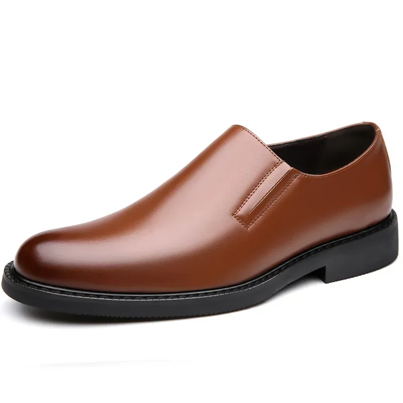 Solid Color Leather Shoes for Men Spring Autumn New Designer Men's Dress Shoes Fashion British Casual Loafers Male mens shoes