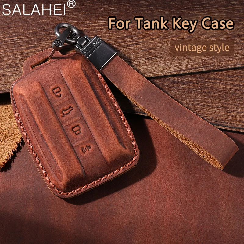 

Car Remote Key Case Full Cover Protector Shell Fob For Great Wall GWM WEY TANK 300 500 Tank300 Tank500 2021 Keychain Accessories